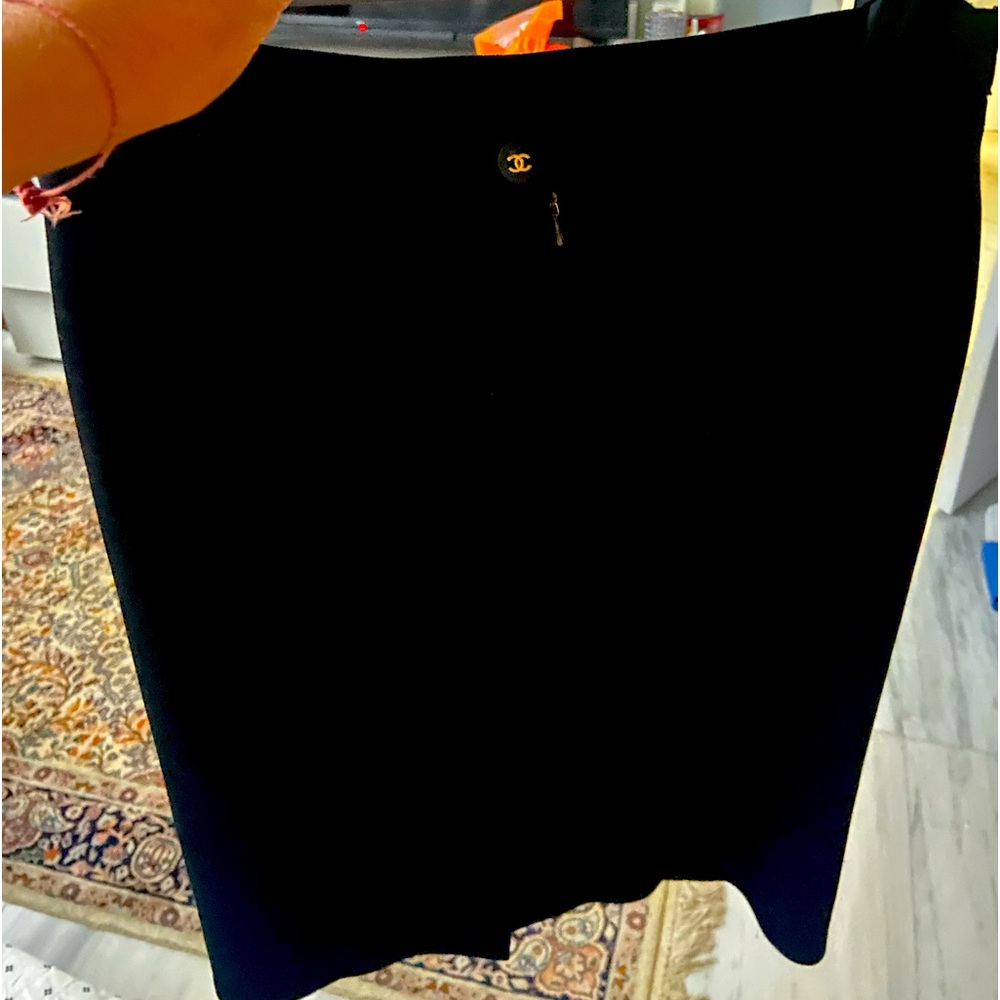 Chanel skirt. Classic pencil black authentic Chanel skirt.